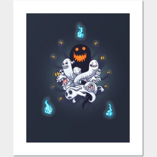 Cartoon ghosts Posters and Art